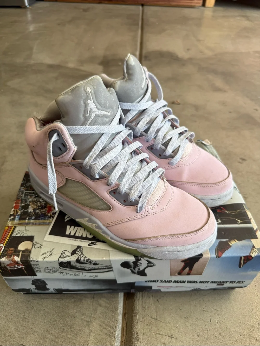 Jordan Air Jordan 5 Retro SE Easter Pink Mens 8 Sneaker DV0562-600 Pre Owned
